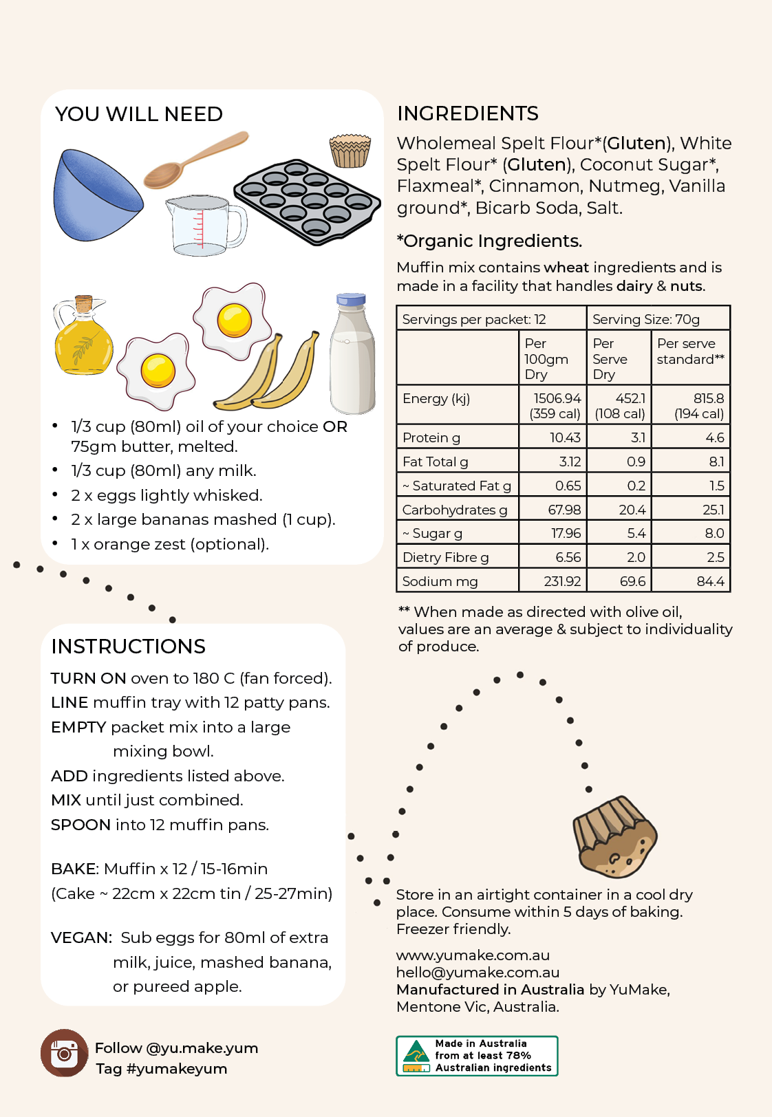 BULK BAG - Banana Muffin Baking Mix - Image 3